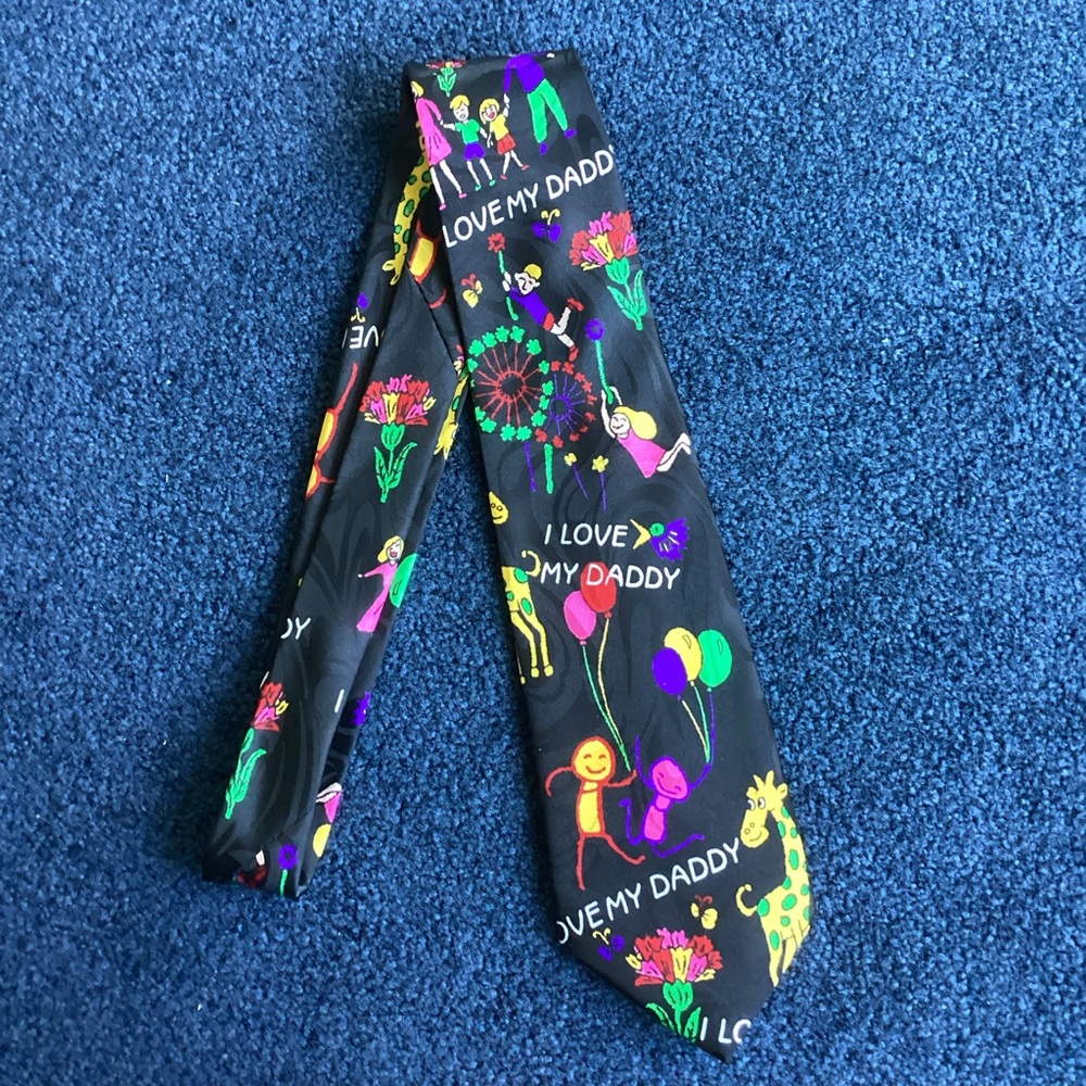 Steven Harris Hand Made “I Love My Daddy” Tie O/S